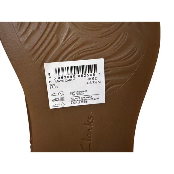 Clarks Maye Carly Tan Knee-High Boots 7.5 | Brand New No Box - Picture 5 of 6